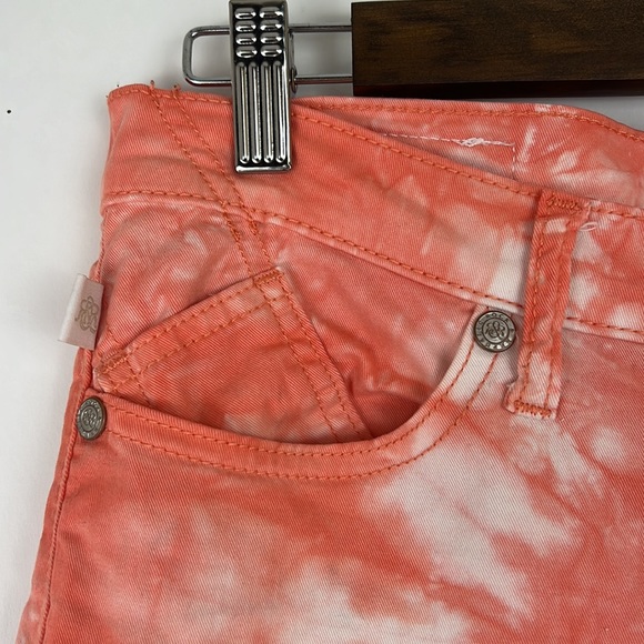 ROCK AND REPUBLIC Skinny Berlin jeans in (orange and white) Peach Rockan… - Picture 8 of 13